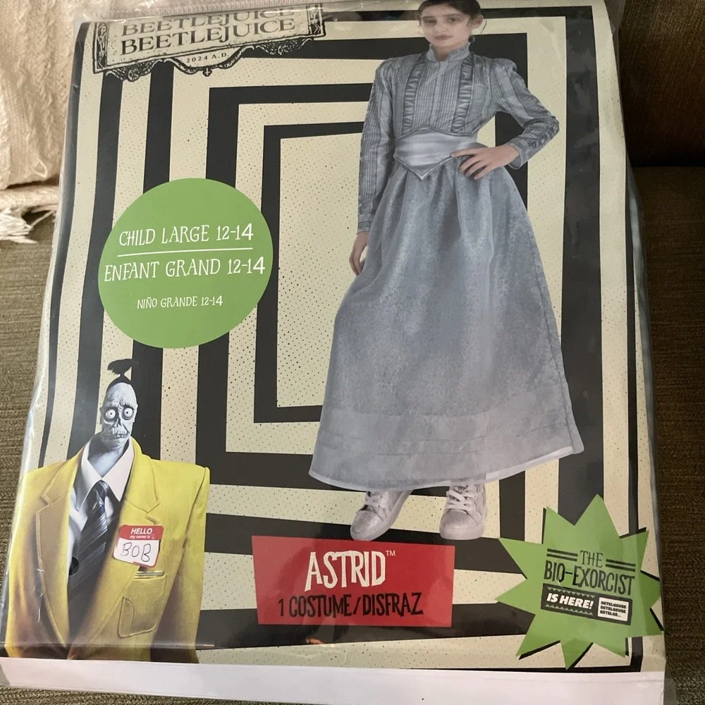 Astrid Costume Beetlejuice Beetlejuice Child Large Size 12-14‎ Dress W Att Belt